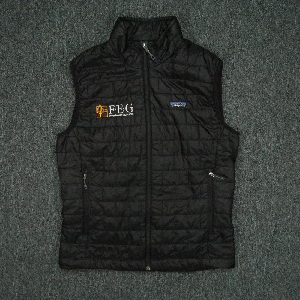 Patagonia‎ Vest Mens Medium Black Nano Puff Primaloft Insulated Quilted Puffer